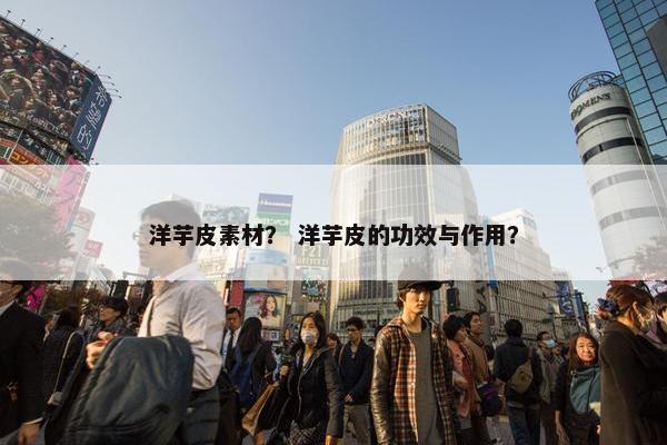 洋芋皮素材？ 洋芋皮的功效与作用？