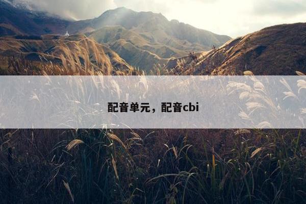 配音单元，配音cbi
