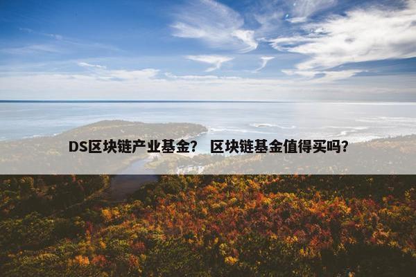 DS区块链产业基金？ 区块链基金值得买吗？