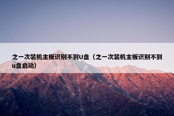 之一次装机主板识别不到U盘（之一次装机主板识别不到u盘启动）