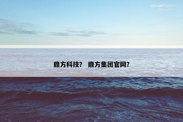鼎方科技？ 鼎方集团官网？