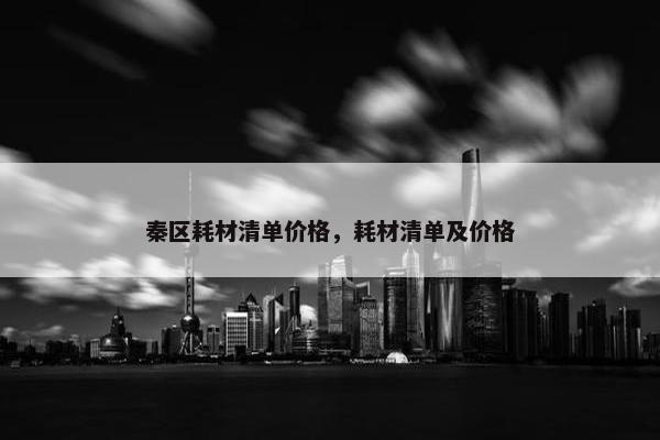秦区耗材清单价格，耗材清单及价格