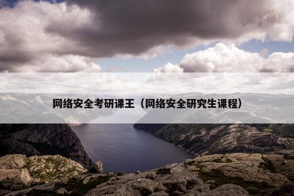 网络安全考研课王（网络安全研究生课程）