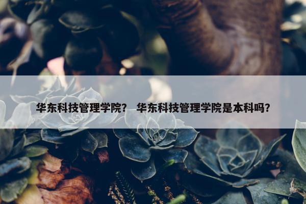 华东科技管理学院？ 华东科技管理学院是本科吗？