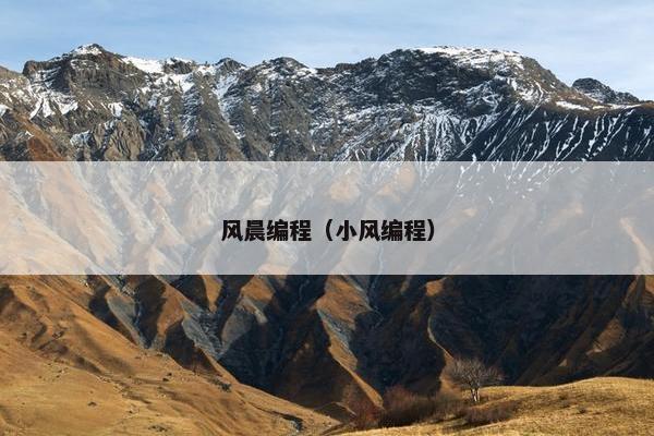 风晨编程（小风编程）
