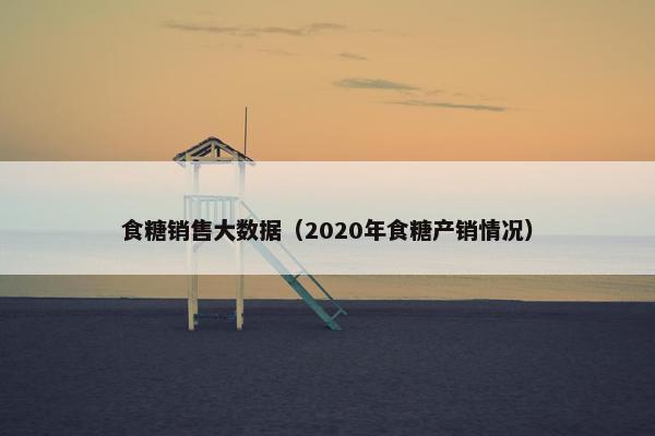 食糖销售大数据（2020年食糖产销情况）
