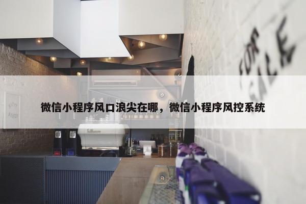 微信小程序风口浪尖在哪，微信小程序风控系统