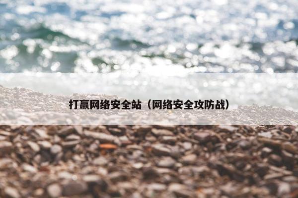 打赢网络安全站（网络安全攻防战）