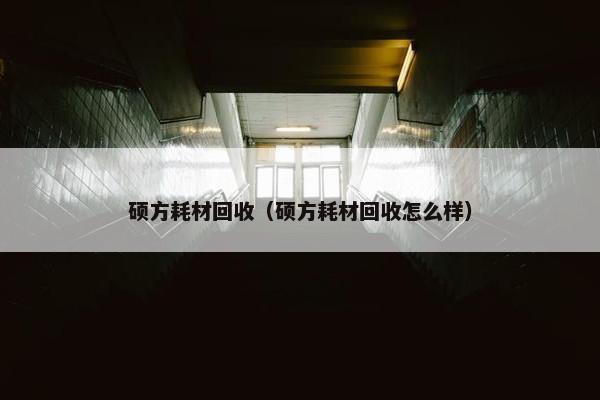 硕方耗材回收（硕方耗材回收怎么样）