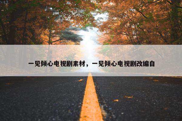 一见倾心电视剧素材，一见倾心电视剧改编自