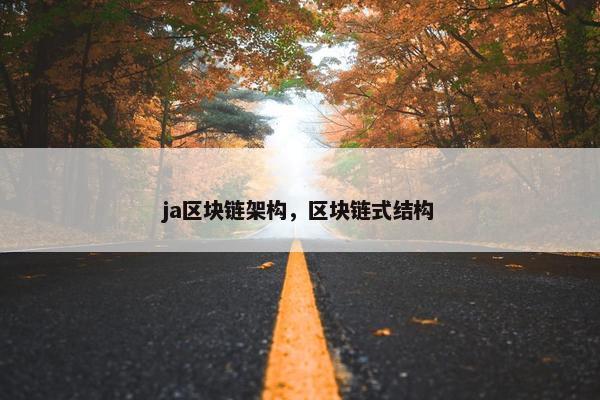 ja区块链架构，区块链式结构