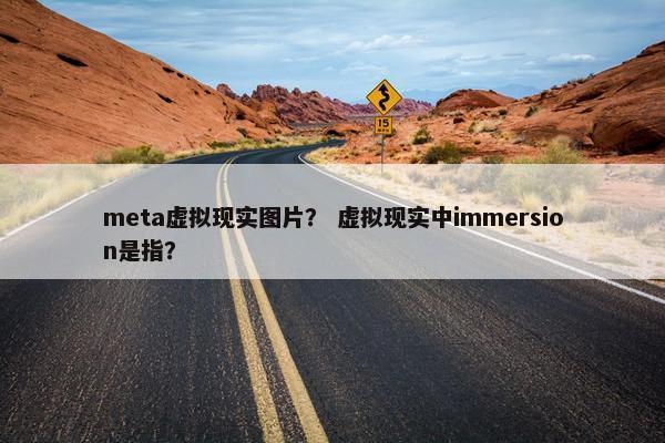meta虚拟现实图片？ 虚拟现实中immersion是指？