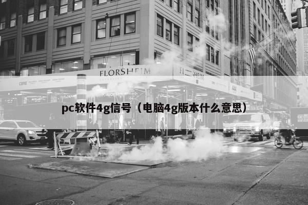 pc软件4g信号（电脑4g版本什么意思）