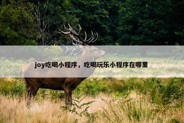 joy吃喝小程序，吃喝玩乐小程序在哪里