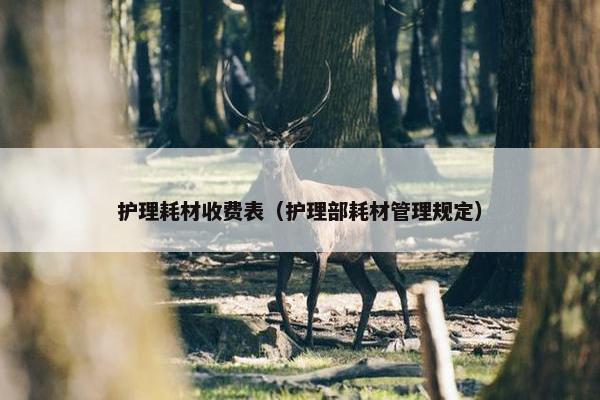 护理耗材收费表（护理部耗材管理规定）