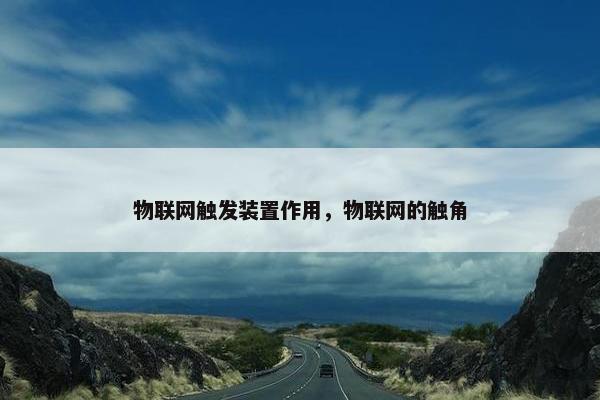 物联网触发装置作用，物联网的触角
