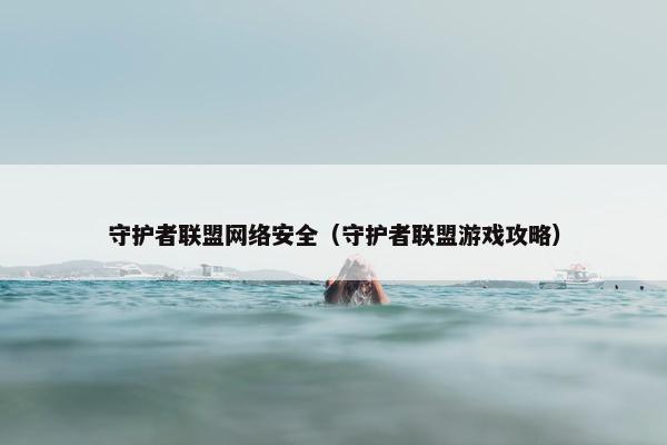 守护者联盟网络安全（守护者联盟游戏攻略）