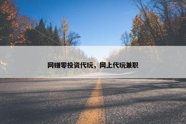 网赚零投资代玩，网上代玩兼职