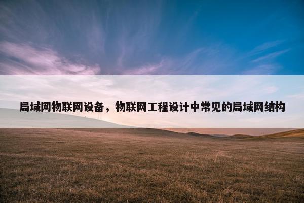 局域网物联网设备，物联网工程设计中常见的局域网结构
