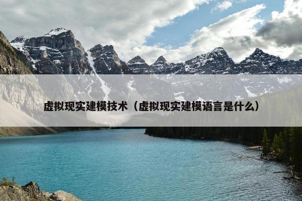 虚拟现实建模技术（虚拟现实建模语言是什么）