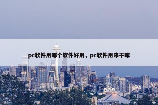 pc软件用哪个软件好用，pc软件用来干嘛
