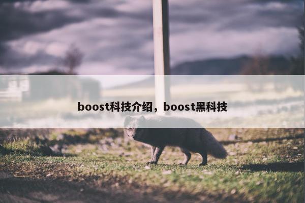 boost科技介绍，boost黑科技