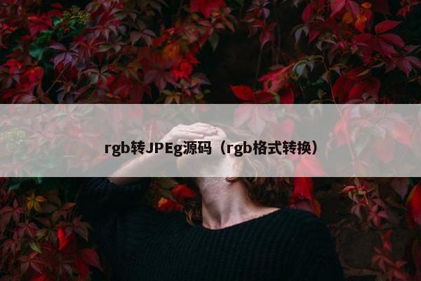 rgb转JPEg源码（rgb格式转换）