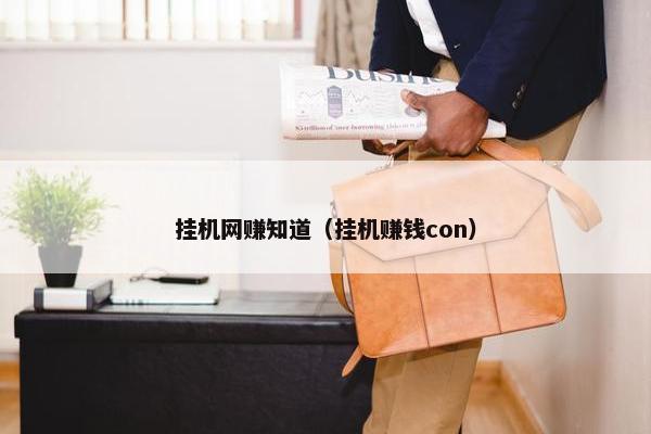 挂机网赚知道（挂机赚钱con）
