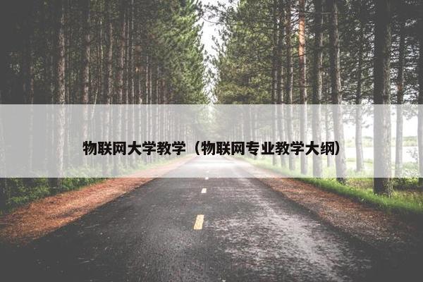 物联网大学教学（物联网专业教学大纲）