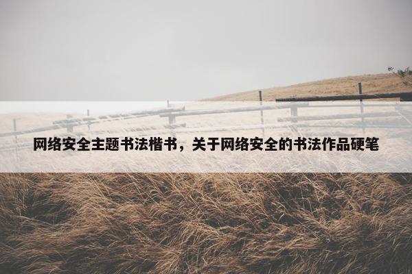 网络安全主题书法楷书，关于网络安全的书法作品硬笔
