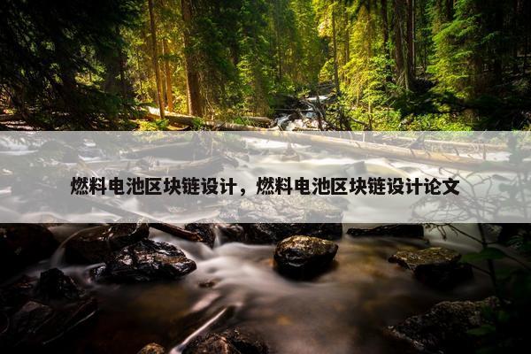 燃料电池区块链设计，燃料电池区块链设计论文