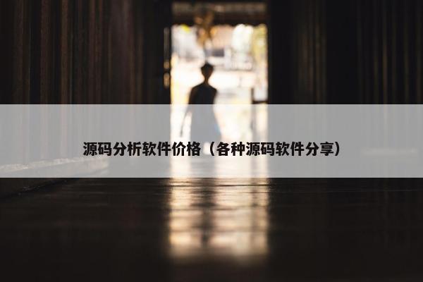 源码分析软件价格（各种源码软件分享）