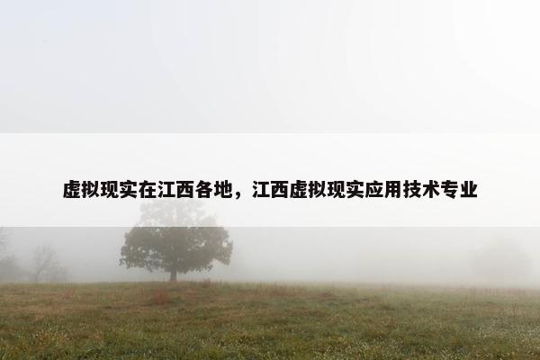 虚拟现实在江西各地，江西虚拟现实应用技术专业