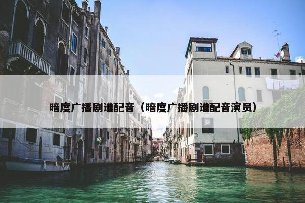 暗度广播剧谁配音（暗度广播剧谁配音演员）