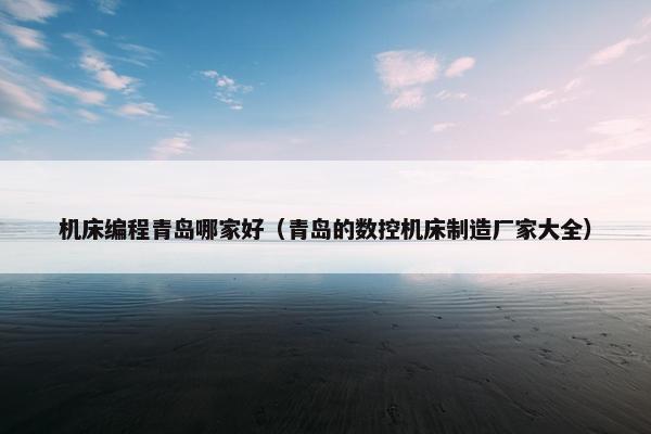 机床编程青岛哪家好（青岛的数控机床制造厂家大全）
