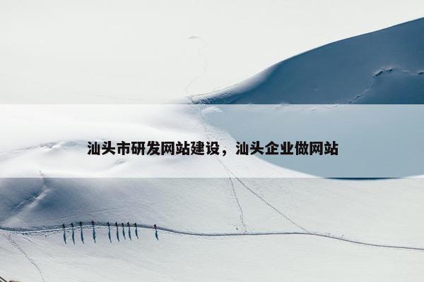 汕头市研发网站建设，汕头企业做网站