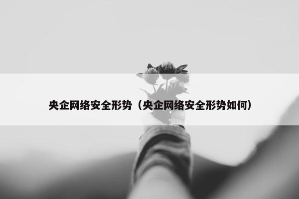 央企网络安全形势（央企网络安全形势如何）