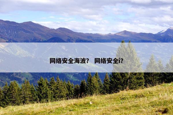 网络安全海波？ 网络安全i？