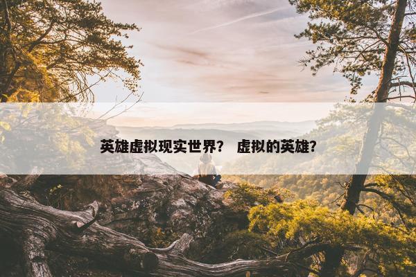 英雄虚拟现实世界？ 虚拟的英雄？