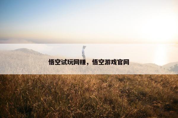 悟空试玩网赚，悟空游戏官网