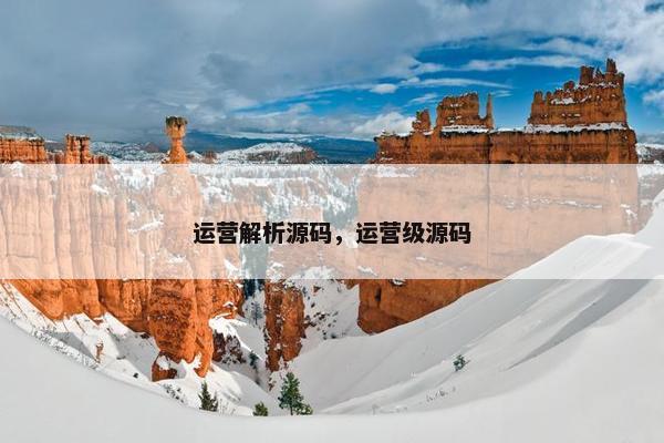 运营解析源码，运营级源码