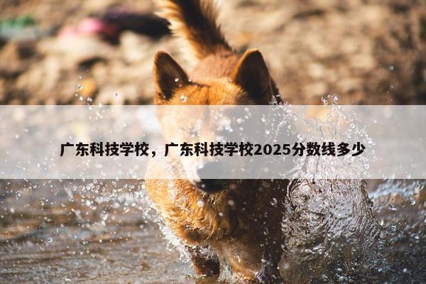 广东科技学校，广东科技学校2025分数线多少