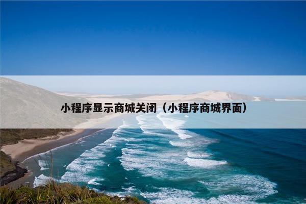 小程序显示商城关闭（小程序商城界面）