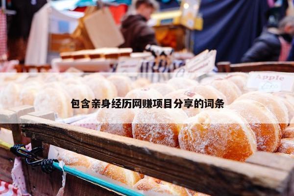 包含亲身经历网赚项目分享的词条