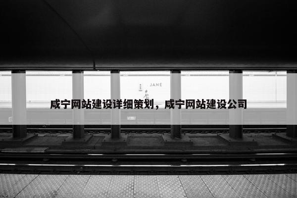 咸宁网站建设详细策划，咸宁网站建设公司