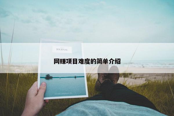网赚项目难度的简单介绍