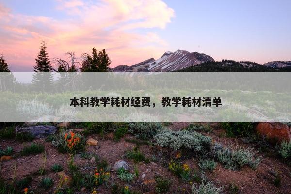 本科教学耗材经费，教学耗材清单