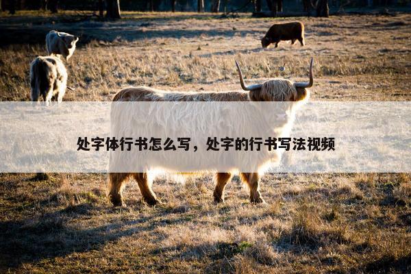 处字体行书怎么写，处字的行书写法视频