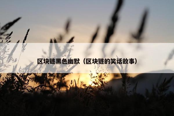 区块链黑色幽默（区块链的笑话故事）