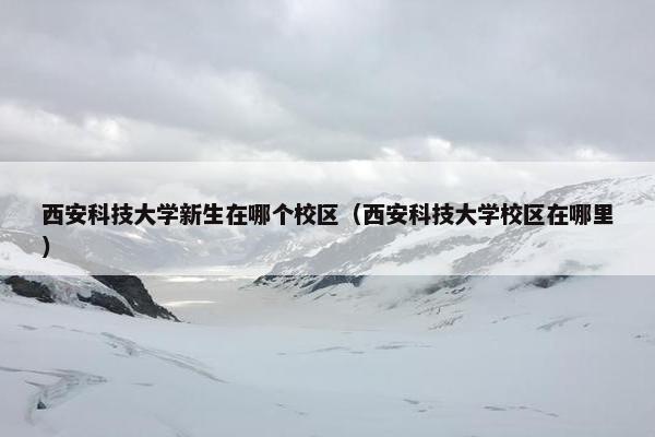 西安科技大学新生在哪个校区（西安科技大学校区在哪里）